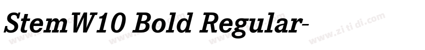 StemW10 Bold Regular字体转换